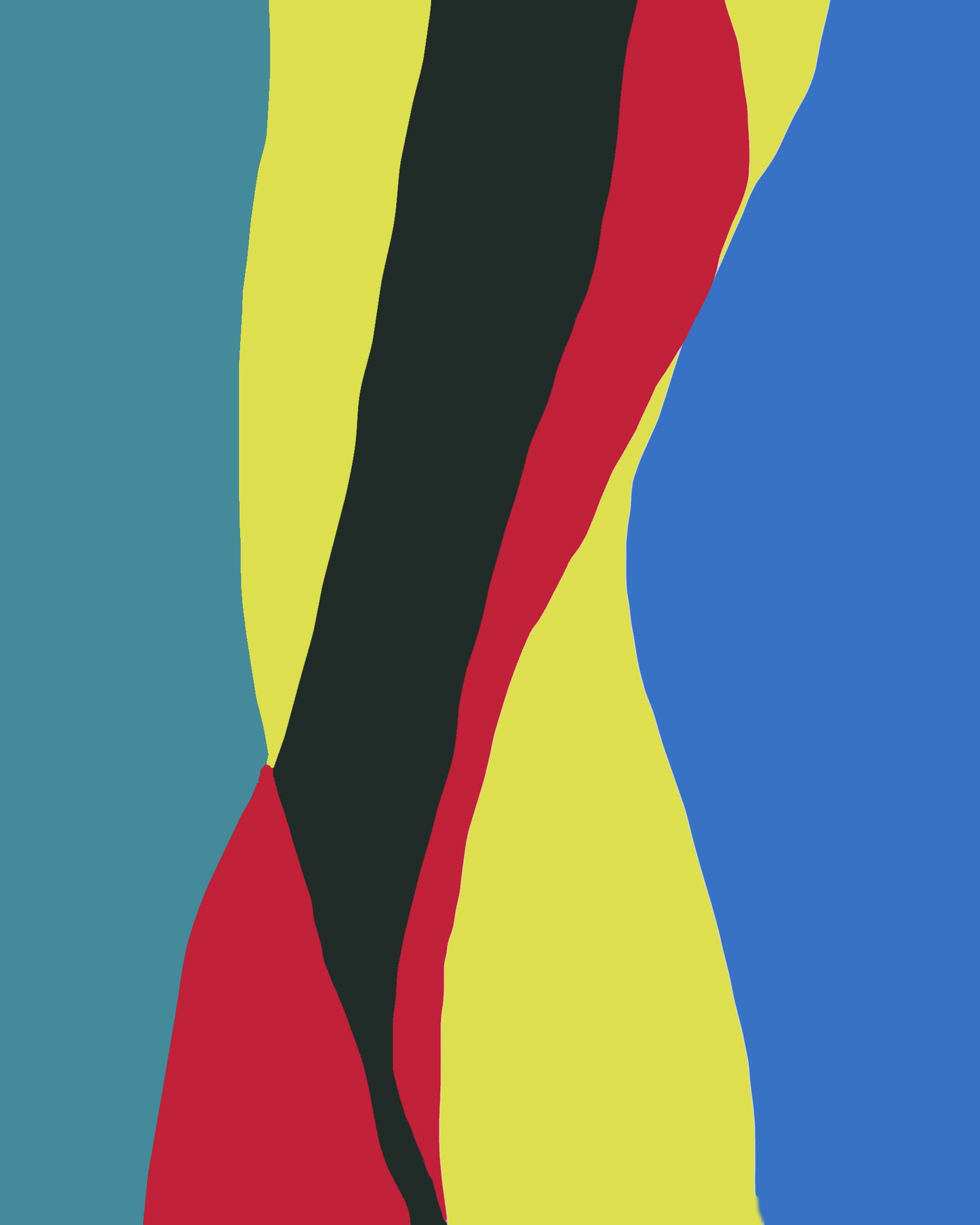 Flowing Yellow, 090723B 48" x 60"
