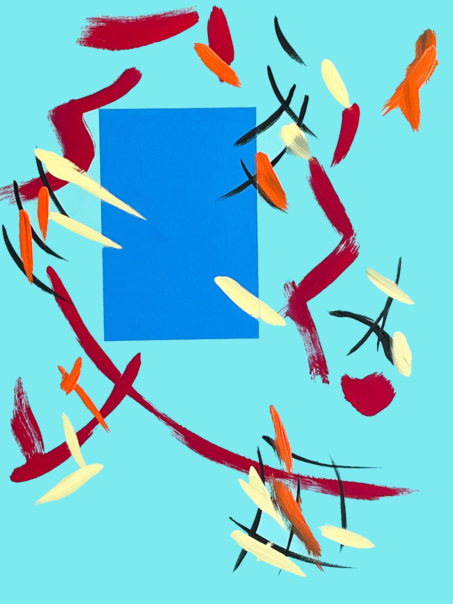 Distant Blue, 020324 30" x 40"