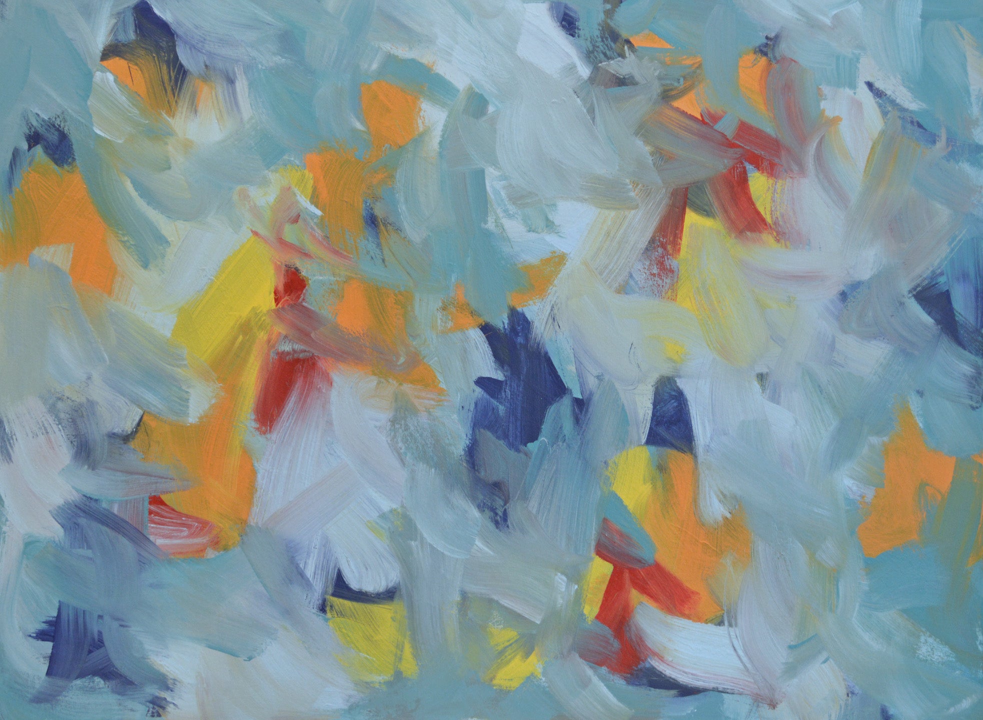 "Floating Orange" 36'" x 48"