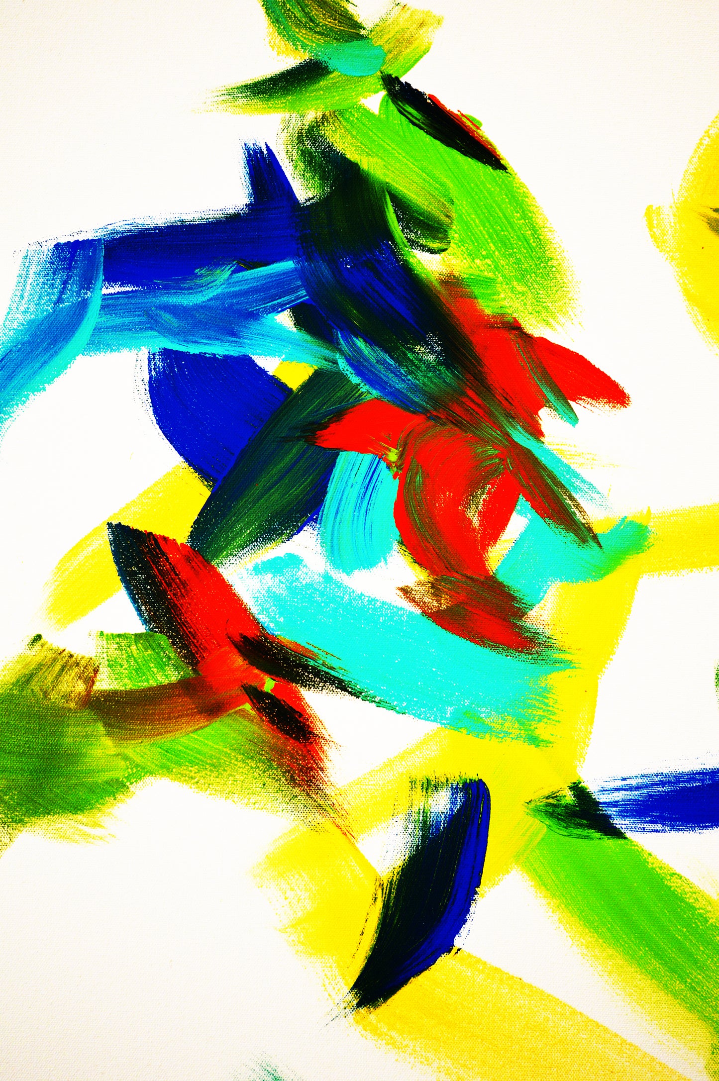Yellow and Blue, 020223   36" x 48"